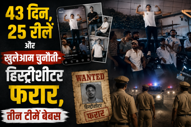 43 दिन, 25 रीलें और खुलेआम चुनौती- हिस्ट्रीशीटर फरार, तीन टीमें बेबस
